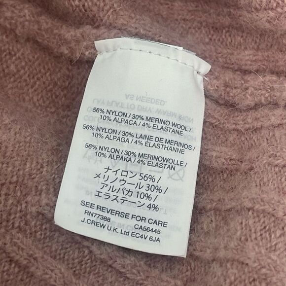 Madewell Glenmoor pink mock neck sweater wool alpaca small - Picture 14 of 16